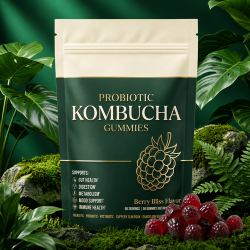 Kombucha Probiotic Gummies for Digestive Support